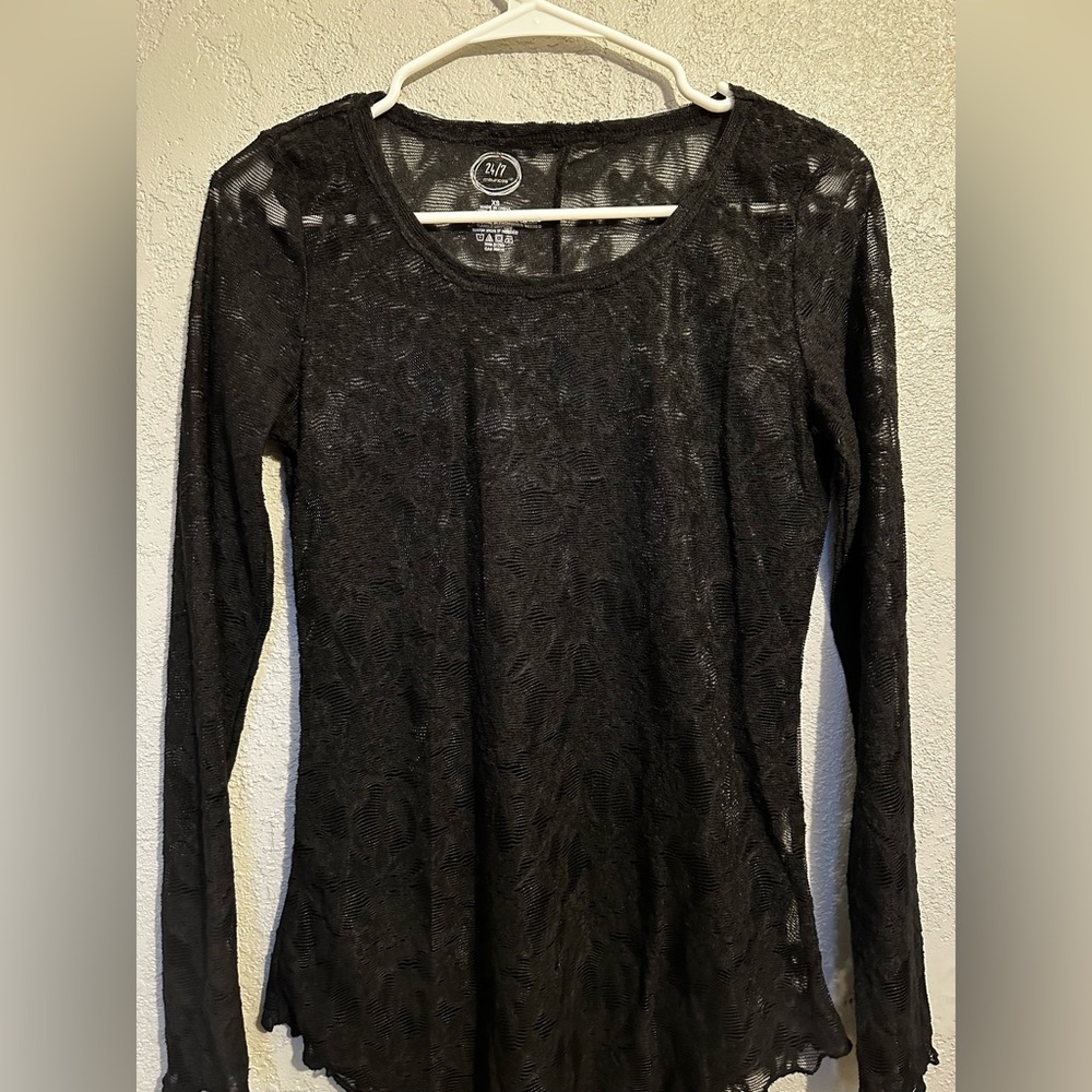 Black Lace Blouse